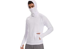 Arcweg Men's Long Sleeve Rash Guard UPF 50+ Running Top Rash Vest Mens Long Sleeve T Shirt Sun Protection Swimming Shirt with Thumbholes Fishing Surfing