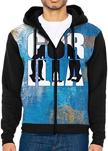 V Gears Man Gorilla Beast Silhouette Text Sports colorful Fashion Pocket Long Sleeve T-Shirt With Hat