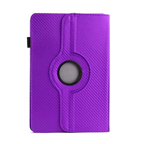 NAUC Tablet Schutzhülle für Ihr Medion Lifetab X10311 X10302 P10400 P10506 P10505 S10366 S10352 P10356 S10346 S10345 aus Kunstleder mit praktischer Standfunktion und 360° Drehfunktion kombiniert Schutz und Design Hülle Cover Case Tasche, Farben:Lila - 7