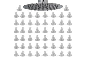 ARMASTUSE 50 pezzi soffione doccia foro spray, ugello in silicone, ugelli di ricambio, per riparare la testa della pioggia in acciaio inox(grigio)