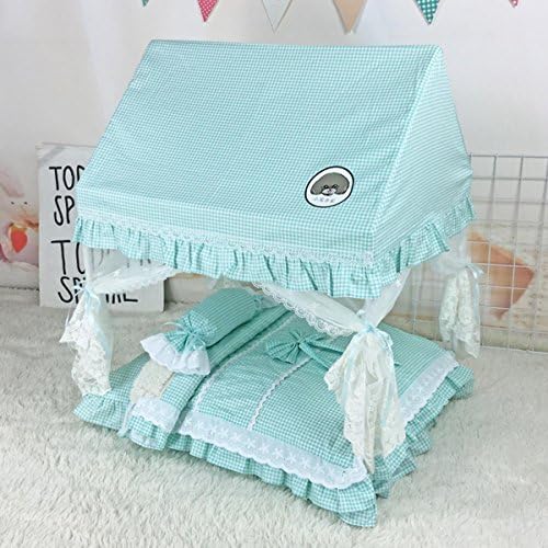 shanzhizui Pet tent Cat nest Washable Cat House Bomei Bichon Teddy dog Pet Princess Bed Closed type Kennel Pet mosquito net bed, 003, M