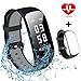Produktbild Mocrux Fitness Armbanduhr HR Unisex Armband Zur Herzfrequenz Fitness Tracker Smartwatch Aktivitätstracker Schrittzähler Armbanduhr Schlafanalyse Kalorienzähler Anruf/ SMS Wasserdicht IP67 mit ein Ersatzarmband