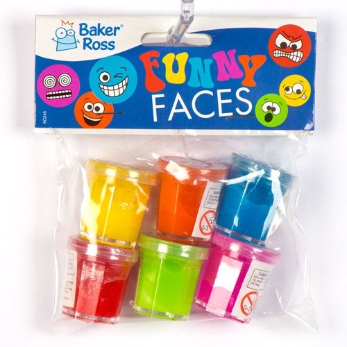 Geräuschmasse „Lustige Gesichter“ für Kinder zum Spielen, perfekt als kleine Überraschung oder als Preis bei Partyspielen (6 Stück) - 2