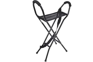 Wytino Bastone da passeggio pieghevole con seduta, sgabelli in Canna da Passeggio Portatili Sedia da Passeggio Leggera con Seduta in Stile Sgabello per l'escursionismo in Campeggio