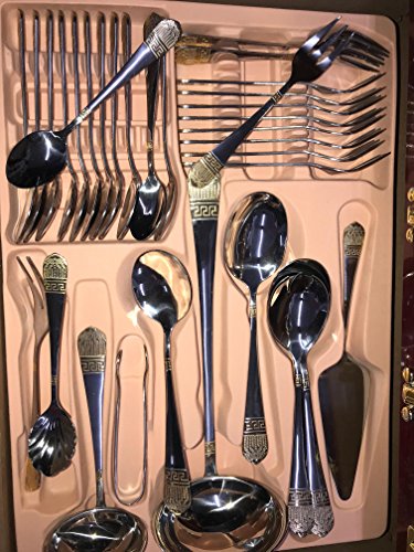 VERSAC-Besteck-Medusa-Mander-LUXUS-EDELSTAHL-72-Teilig-BESTECKSET-BESTECK-SET-TAFELBESTECK-BESTECKKOFFER-MEDUSA-Besteck-im-HOLZKISTE-SO-LANGE-DER-VORRAT-REICHT