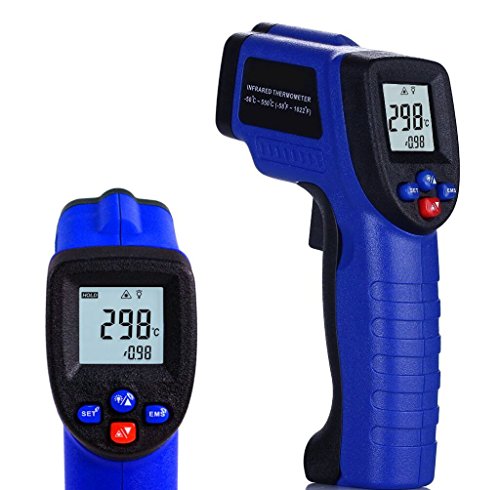 KINGTOP Infrarot Thermometer Laser Berührungsloses Digital Thermometer -50°C bis +550°C