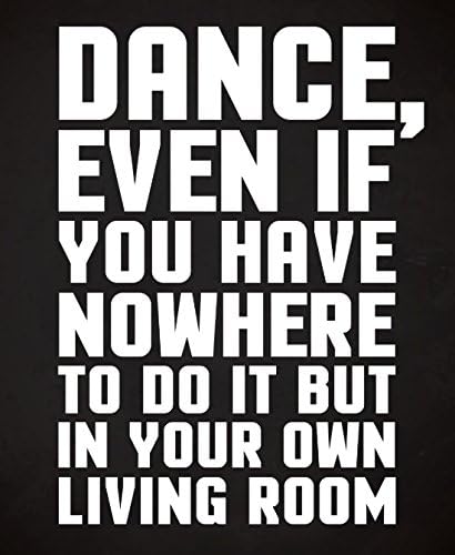 YUIEND Dance Living Room Music Quote Canvas Wall Art Print 12x16 Inches