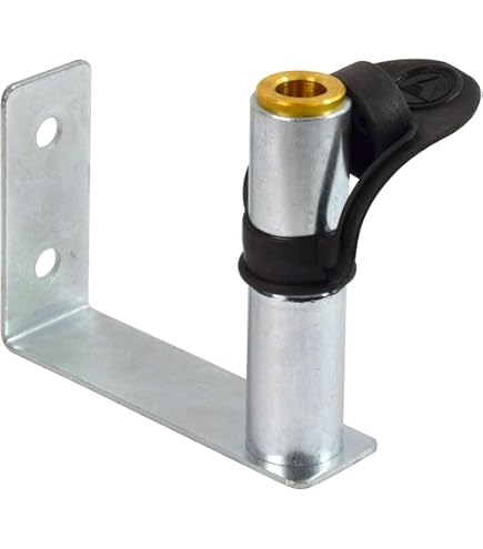 Support Bride à Plat Pour Gyrophare - Ø 24 Mm - Hauteur 110 Mm - Connecteur DIN 12 Mm - Montage Par 2 Vis (non Fournies)