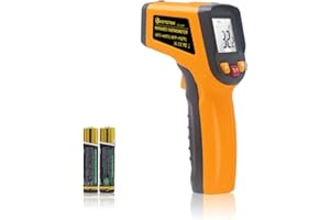 KETOTEK Termómetro Infrarrojo Industrial, Digital Láser Pistola de Temperatura -50°C a 400°C Sin Contacto Termometros con pan