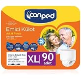 Canped Emici K&uuml;lot XL, Ekstra B&uuml;y&uuml;k Beden, 130-170 cm Bel &Ouml;l&ccedil;&uuml;s&uuml;, 90 Adet