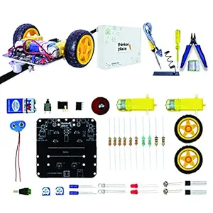 ThinkerPlace STEM Line Follower DIY Robotics Kit | Toys for 12+ Years, 13+ Years, 14+ Years, 15+ years Kids | Educational Toys | STEM Toys for Boys & Girls | DIY kit | Science Kit | Robot Toys (without 3D Case & with Toolkit)