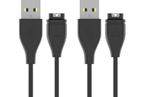 Wanme Ladegerät kompatibel mit Garmin Venu/Venu SQ/Venu SQ 2/Venu 2/Venu 2S/Vivoactive 3, 100 cm USB-Ladekabel, Ersatz für Garmin Fenix 7/Fenix 6/Fenix 5 (2 Stück, 100 cm, Schwarz)