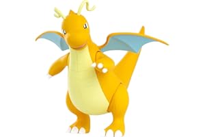 BANDAI - Pokémon - Figurine Légendaire Epic Battle - Dracolosse (Dragonite) - Figurine articulée géante de 30 cm - Pokémon Dragon Orange et Jaune - WT97696