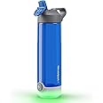 HidrateSpark TAP Smart Water Bottle, Tritan Plastic, Tap to Track Water Intake & Glows to Remind You to Stay Hydrated - Straw - Royal Blue - 24 Oz…