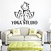 Produktbild ljradj Moderne Brief Yoga abnehmbare PVC wandaufkleber für Yoga Museum Dekoration PVC Yoga Studio wandtattoos schwarz x x x 65 cm