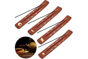 MYDEALSAVER Hand Made Incense Stick Holder Wooden Stand Ash Catcher Burner Home Décor and Fragrance Accessories Meditation Yoga and Spa Great Gift for Any Occasion
