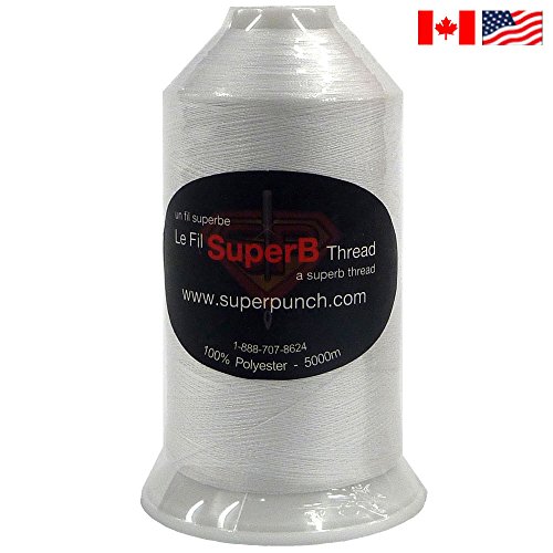 Stickgarn Polyester 5000m SuperB. Weiß 010