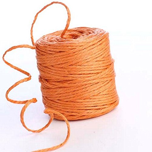 kraftz® – 50 m Bäckergarn Jute Rolle Seil natur Kordel für Art & Craft Geschenk Verpackung Dekoration – Orange