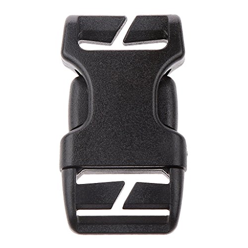 Schwarz Klickverschluss, Klippverschluss – Größe Auswählbar, Hochwertig Kunststoff Steckschnallen – 20mm - 5