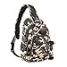 Produktbild myoldsx Sling Bag Pack, wasserdicht Brust Schulter Crossbody Wandern Rucksack, Schulranzen Camping Gym Radfahren Radfahren Rucksack Handtasche für Männer Frauen Junge Mädchen Jugendliche M camouflage
