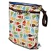 Planet Wise Reusable, Waterproof Wet/Dry Cloth Nappy Bag (Owl)