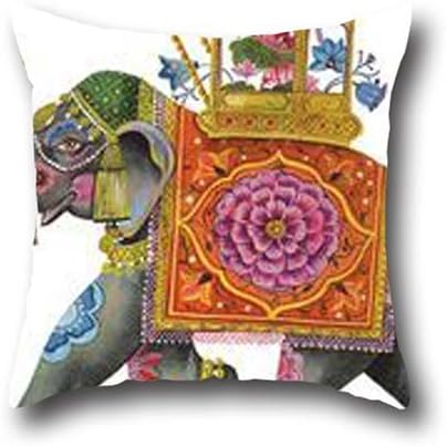 DGou Going art elephant Geometric Cushion Covers Cushion Case Cotton Decorative Couple Throw Pillow 20*20