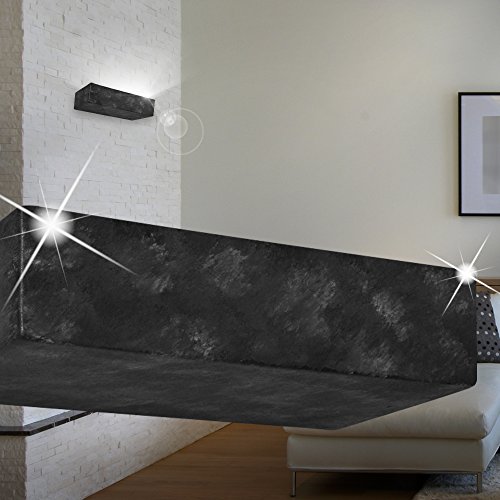 Preisvergleich Produktbild Wandleuchte Mediterran aus Keramik anthrazit in Pflastersteinform