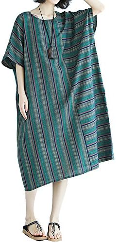 P Ammy Fashion Women's Plus Size voguees Irregular Striped Jumper Dress