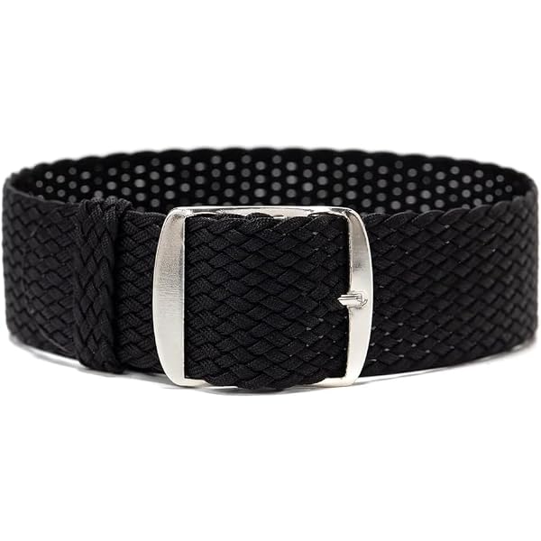 Cinturino per orologio perlon tessuto cordura nylon nero