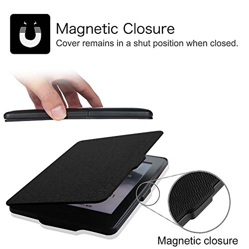 Fintie Kindle Paperwhite Hülle – Die dünnste und leichteste Smartshell Case Schutzhülle Tasche mit auto Sleep / Wake für den neuen Kindle Paperwhite 2016 (mit 300 ppi-Display, 6 Zoll, und integrierter Beleuchtung) und alle Modelle von 2012, 2013, 2014, 2015, Schwarz - 6