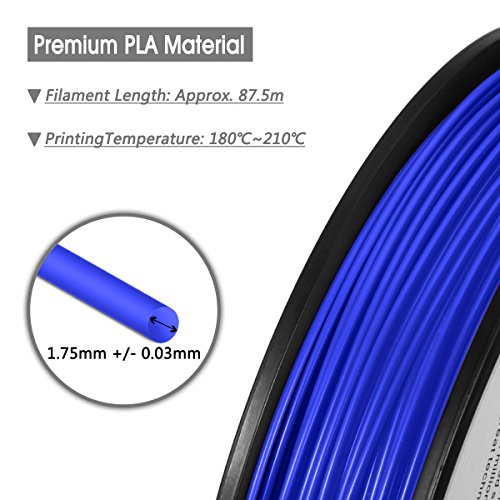 Case E PLA 0.5Kg 3D Filament for Printer and Pens, 1.75mm Diameter, Dimensional Accuracy +/- 0.03 mm，Multiple Colour for Choose - 2