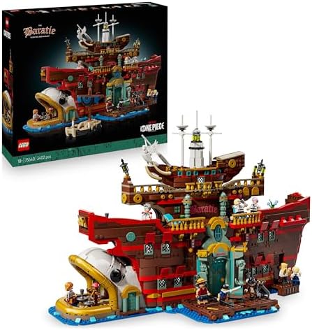 LEGO ONE PIECE Baratie, il Ristorante Galleggiante - Costruzione per Adulti, Modello da Esposizione con Interni Dettagliati e 10 Minifigure tra cui Luffy, Nami e Sanji - Regalo Fan degli Anime - 75640