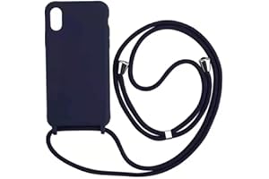WenBaby Handykette für Huawei Mate 30 Pro Hülle mit Band,Handyhülle mit Schnur zum Umhängen Silikon Seil Necklace Schutzhülle mit Kordel Tasche Case TPU Bumper für Huawei Mate 30 Pro- Marineblau
