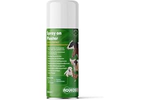 Aqueos Spray on Plaster for Dogs, Cats, Horses and All Animals - Protects Minor Wounds from Germs, Insect and Fly for use in Dog First Aid Kit / 200ml