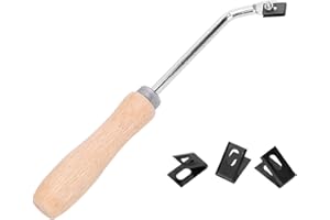 YOSOO HEALTH GEAR Groover Beech, Wood Grooving Gouge Steel Slotting Knife Flooring Tools for PVC Plastic Floor Flat Quarter Moon with Weld Trim Guide and Hand