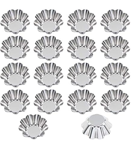 Lot De 25 Mini Moules à Gâteau En Acier Inoxydable Anti-adhésif – Parfaits Pour Cupcakes, Muffins, Tartelettes, Pudding Et Biscuits