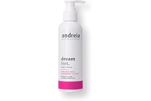 Andreia Professional Foot Cream Dream Feet con Manteca de Karité y Extractos de Frambuesa - Crema para Pies Talones Agrietados y Piel Seca - Hidratación Intensa 200 ml