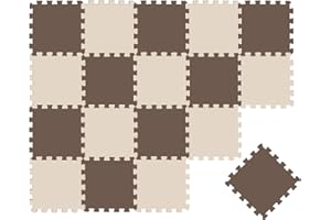LittleTom 18 Pieces Baby Play Mat - 30x30 Soft Puzzle Mats Floor Playmat Interlocking Foam Tiles