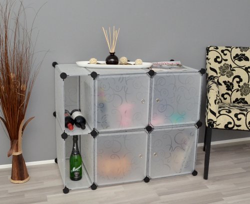 ts-ideen-Armoire--vtements-Commode-Meuble-de-rangement-Entre-chambre-salle-de-bains-Blanc-transparent