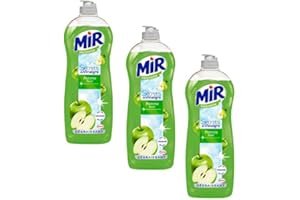 Mir Liquide Vaisselle Main Secrets de Vinaigre Pomme et Poire 750 ml - Lot de 3 flacons