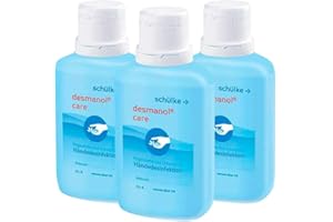 ‎SCHÜLKE Schülke desmanol® care | Alkoholische Händedesinfektion | 3 x 100 ml Kittelflasche