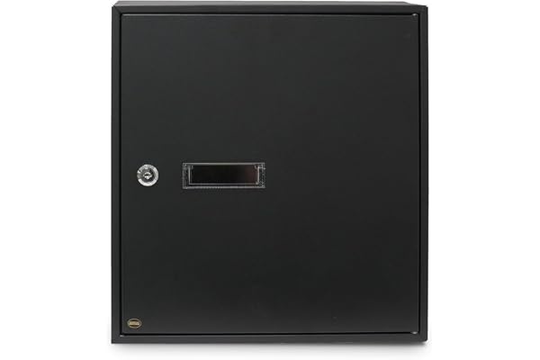 Amig - Boîte aux Lettres intérieure Moderne - Ouverture arrière sécurisée - Acier allié Robuste - Installation Facile - Dimensions DIN A4, Noir, 400 x 360 x 100 mm