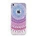 Produktbild Lonchee iPhone 5 5S 5G / iPhone SE Hülle,Bunte Muster Weich TPU Handy Hülle Durchsichtig Transparent Etui Cover Case Protective Shell Soft Schutzhülle Telefon Kasten für iPhone 5 5S 5G / iPhone SE – Runder Totem