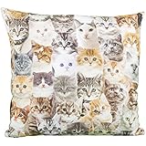 Kissen Quadrat Katzen allover (11480)