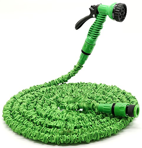 Herzo Expert 50 Feet / 15m Flexibler Gartenschlauch Wasserschlauch dehnbar Multifunktions Sprühkopf