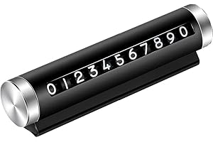 CarsMinders Temporary Parking Number Plate Creative Roller Move Car Phone Plate Car Decoration Products Friends or Family Parking Lot Parking Number Car Gadgets (Black)