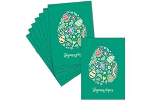 MERCI-FACTEUR.COM Carte Joyeuses Pâques - 8 Cartes Postales (3 Formats Dispos) - Carte Å’uf Décoré Pour Un Joyeux Printemps