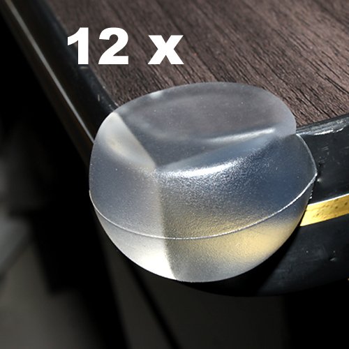 BBAC021 HUGBB? New Tables Desk Shelves Worktops Ball Shaped Soft Corner Protectors For Baby & Child--PACK OF 12