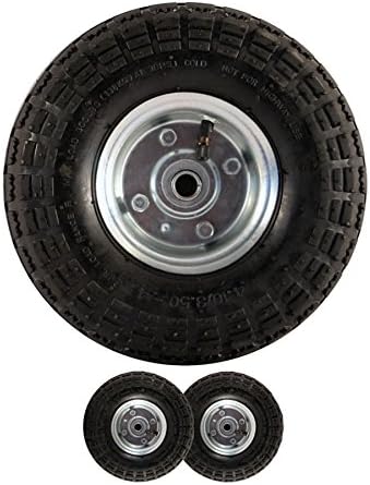 2 x Replacement 10" Inch Pneumatic Sack Hand Truck Trolley Wheel Barrow Tyre