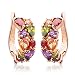 Jewels Galaxy Luxuria 18K Rose Gold Plated Aaa Swiss Cubic Zirconia Clip-On Earrings For Women RS.349.00